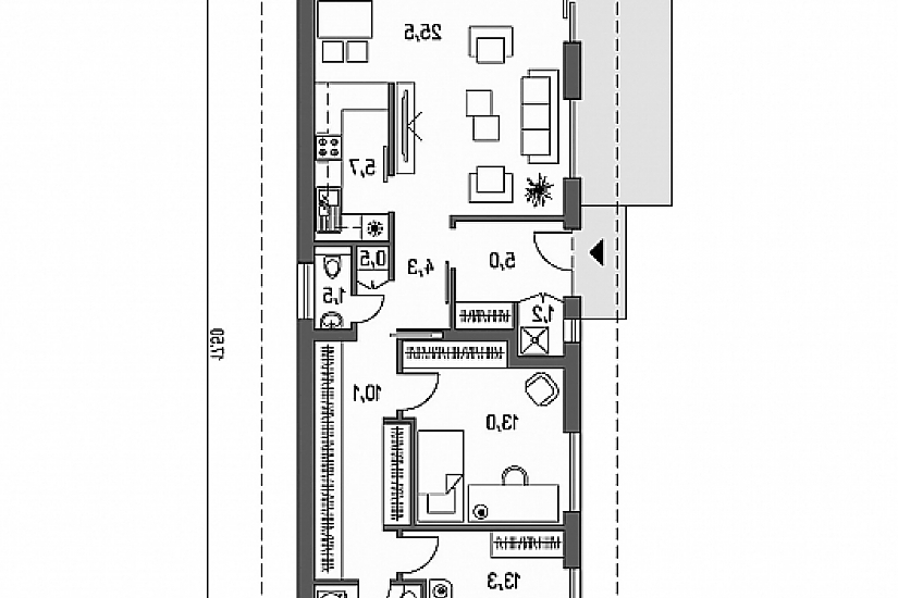 Projekt bungalovu Laguna 14 obr.462